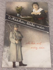 WW1 Imperial German Romantic Sweetheart Postcard Forever Yours Unposted