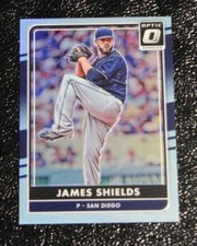 2016 Donruss Optic Baseball JAMES SHIELDS #87 Carolina Blue Holo Serial # /50