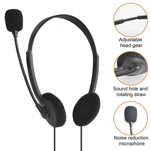 UK USB Headset Kopfhörer kabelgebunden mit Mikrofon Mikrofon für Anruf PC Computer Laptop - Bild 4 von 13