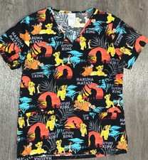 Disney Medical Scrub Top SZ XS Lion King Hakuna Matara