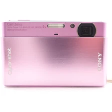 SONY DSC-T77 Cyber Shot 4.0x Optical Zoom CCD Digital Camera Pink - 85% New