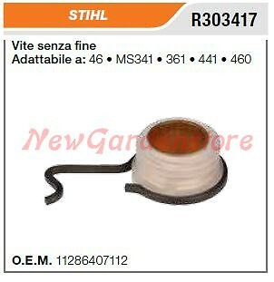Vite senza fine pompa olio STIHL motosega 46 MS341 361 441 460 R303417 - Picture 1 of 1