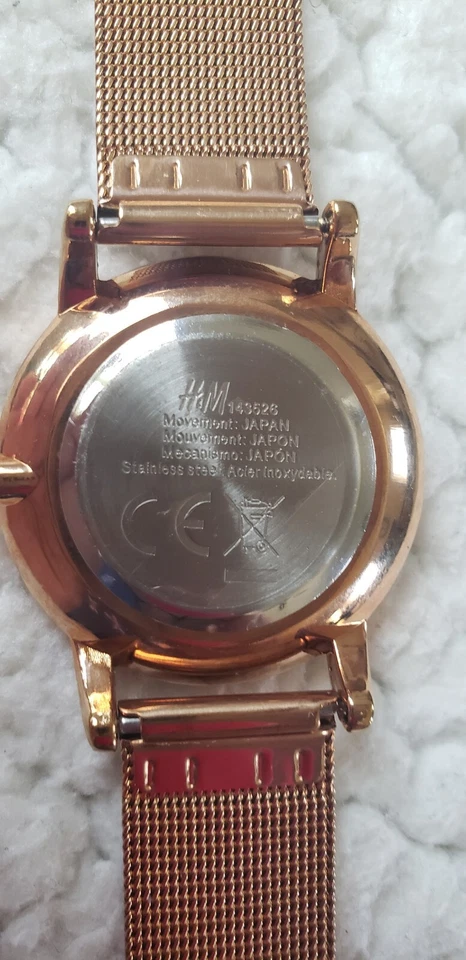 H&M Rosegold Tone Stainless Steel Unisex Quartz Watch, #143626 - Image 2 of 4