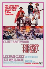 "THE GOOD THE BAD AND THE UGLY" (1968) classic one sheet 27"x41" movie poster!