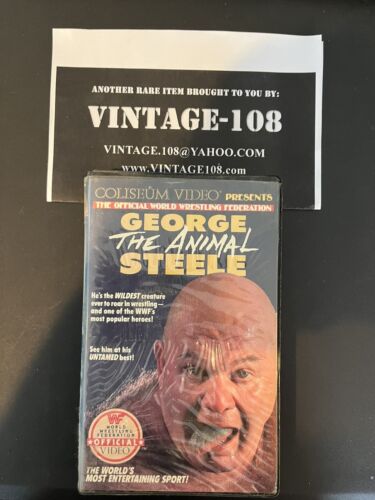 George The Animal Steele VHS Coliseum Video WWF Wrestling 1987 Wwe Wcw Rental - Zdjęcie 1 z 2