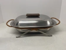 Lundtofte & Dana DFA, Denmark Stainless Steel Serving Dish & Caddy MCM HTF