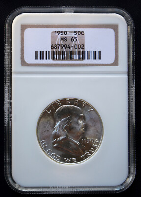 1950 USA 50 CENT FRANKLIN HALF DOLLAR .900 SILVER - NGC MS 65 | eBay