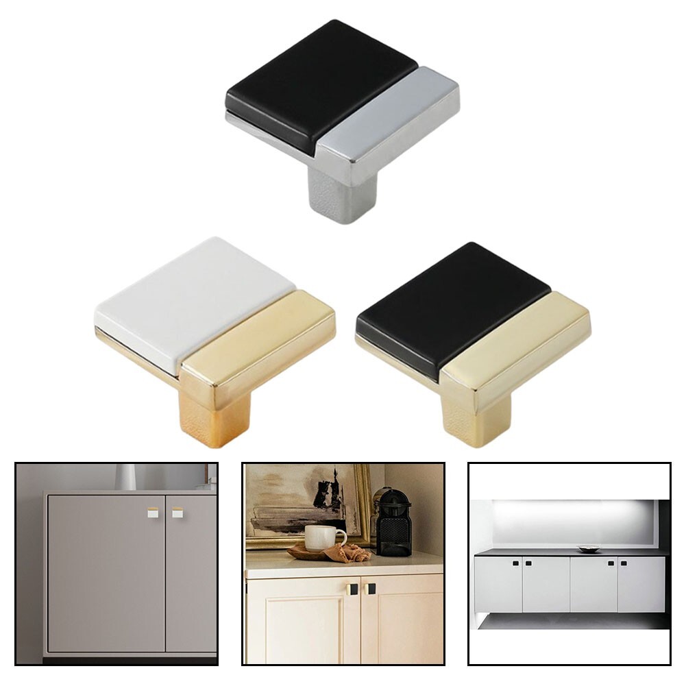 1pc Zinc Alloy Stylish Color Matching Kitchen Cabinet Drawer Dresser Door Handle