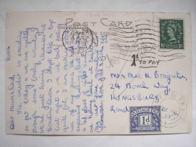 Jugendherberge Hurst Manor, Martock. RP Postkarte. Porto fällig, umgeleitet, zu bezahlen