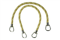 "Elfenbein Gelb Gold 18\" Seil Vorhangbinder Winter Sonne [Paar Von]"