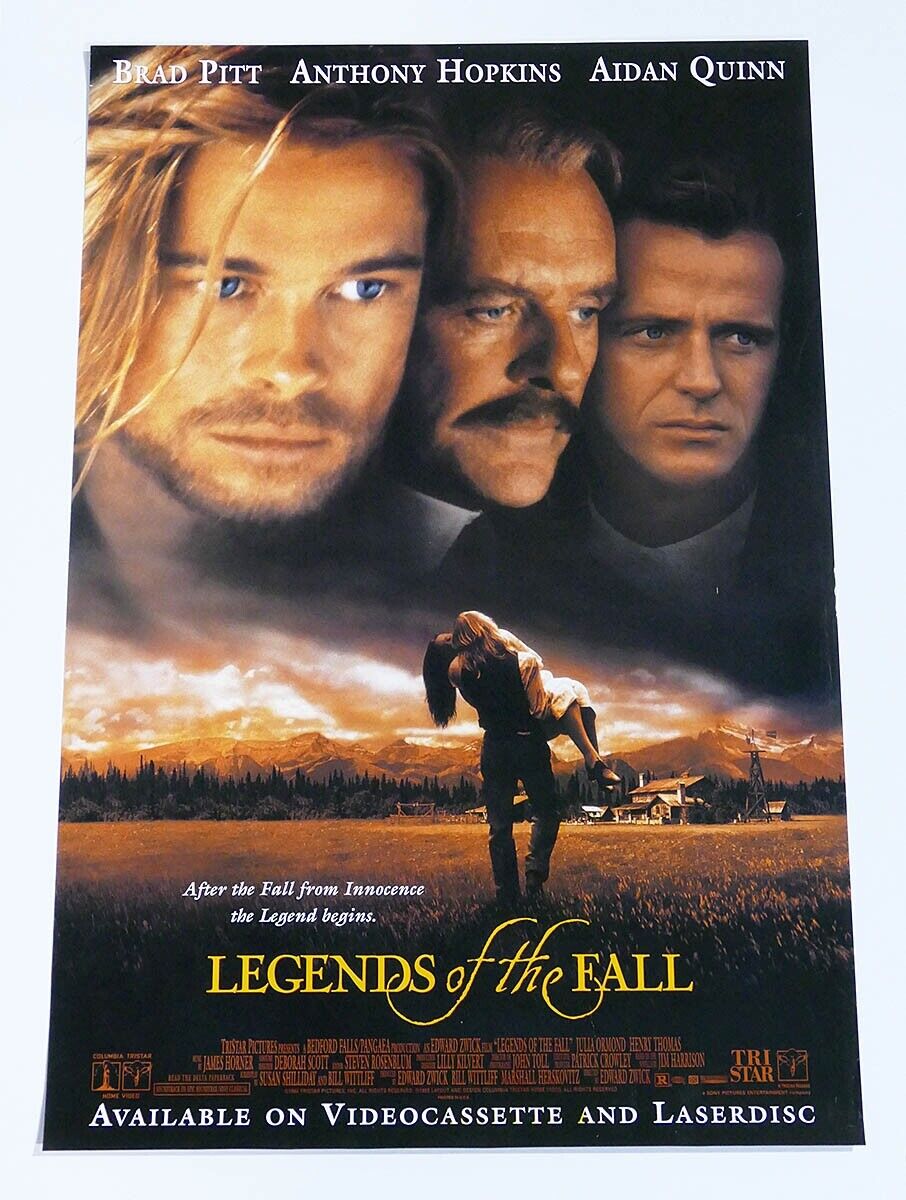 Brad Pitt Legends of The Fall Vintage 1994 Movie Poster 23 x 35