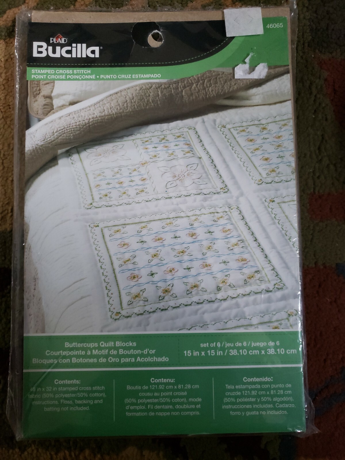 Bucilla Stamped Cross Stitch Buttercups Quilt Blocks Set Of 6 15x15 For Sale Online Ebay Bucilla Stamped Cross Stitch Buttercups Quilt Blocks Set Of 6 15x15 For Sale Online Ebay