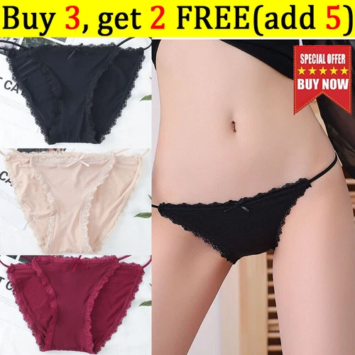 Sexy Satin Lace Tanga Bikini Knickers Briefs Panties Lingerie Full Back New