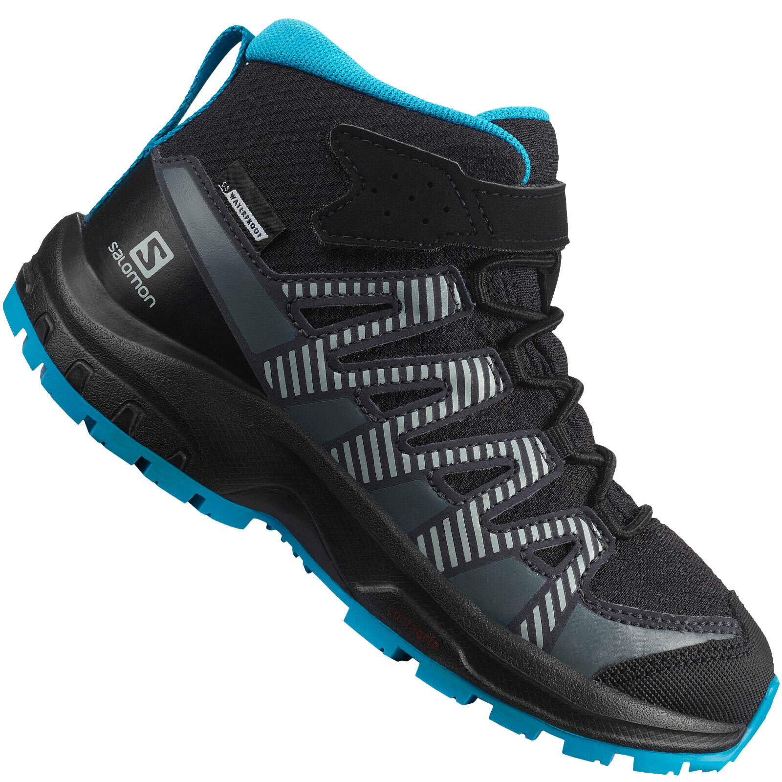Salomon XA Pro V8 Mid CSWP scarpe da trekking bambini scarpe outdoor trail nere nuove