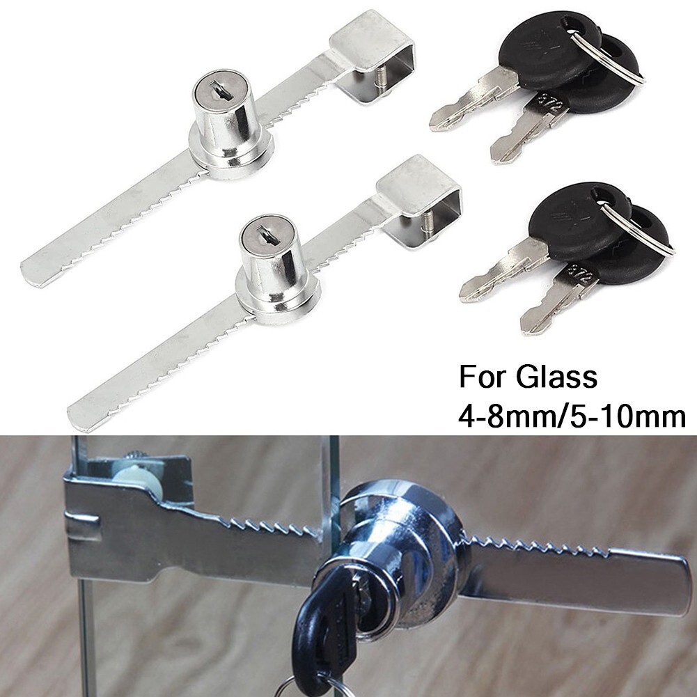 MZCR-NNML Sliding Glass Door Ratchet Lock Display Case Lock With Chrome Finish Keyed Alike 3 Pack
