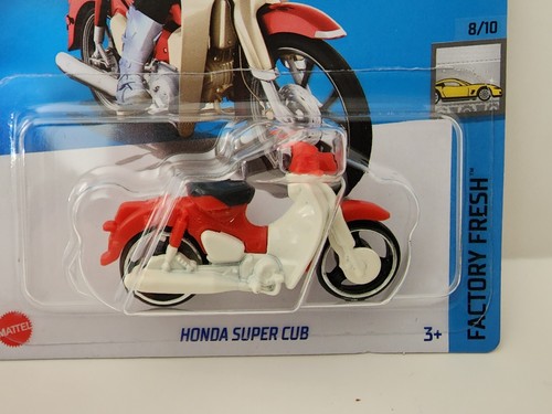 2022 Hot Wheels HONDA SUPER CUB Factory Sealed Set Sticker Motorcycle Fresh Red - Picture 2 of 4