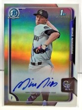 Mike Nikorak 2015 Bowman Chrome Draft Picks Prospect Refractor Autograph Auto