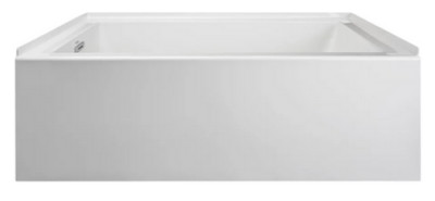 Jacuzzi LNS6036BRXXXXW Linea 60 White 3 Wall Alcove Acrylic Soaking Tub RH Drain