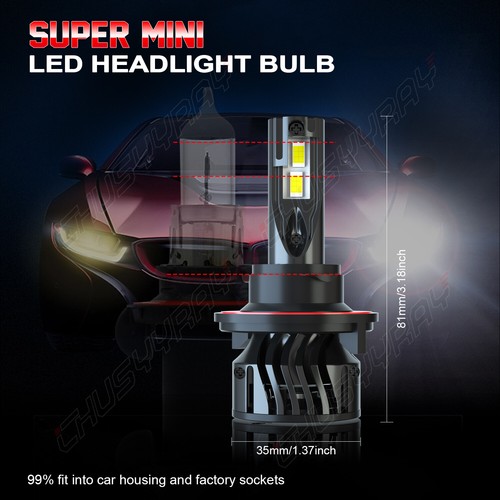 Fit Dodge Challenger 2009-2014 6000K White LED Headlights & Fog Light Bulbs Kit - Picture 5 of 13