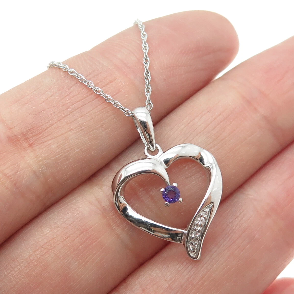 ribbon necklace アメジスト　＊お値下げ不可 Diamond Not Enhanced Amethyst Fine Necklaces & Pendants for sale