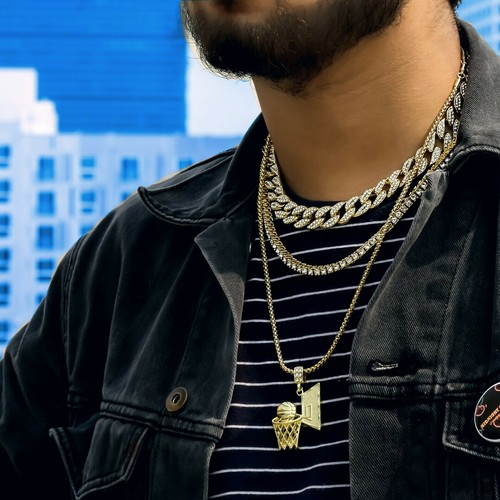 Gold Plated Miami Cuban Iced Cubic 