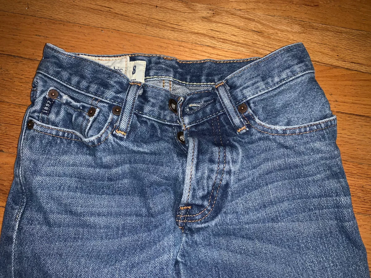 Abercrombie Fitch Boy Jeans Size 8 Baxter Low Rise Slim Boot Fit