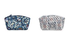 New Vera Bradley Grand Travel Cosmetic Floral Bursts, Lisbon Medallion