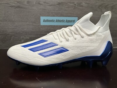 Adidas Adizero Primeknit White Blue Football Cleats Men's Adidas Adizero Primeknit White Blue Football Cleats Men's