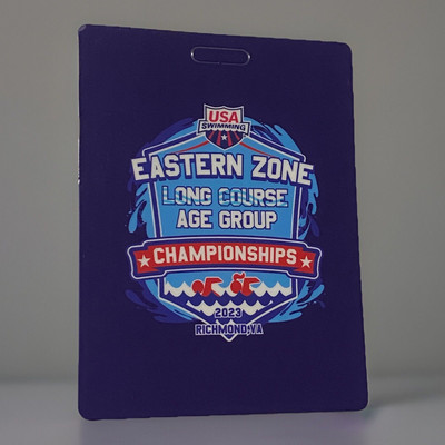 Swim Meet Athlete Credential Bag Tag 2023 Eastern Zone Age Group Champs USA Swim