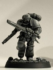 Space Marines Lieutenant 40K conversion Mark 7 helmet bits