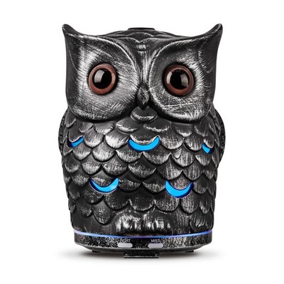 Alieye Ceramic Essential Oil Diffuser, 200ML Handcrafted Owl Silver