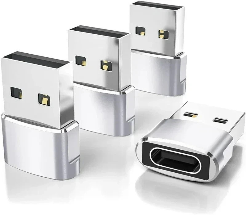 4 PACK USB to USB C Adapter Type-C Female to A Male OTG Converter Car ...