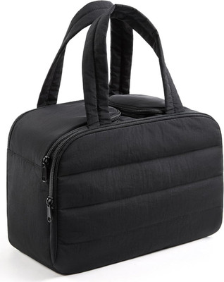LIGHT FLIGHT Travel Toiletry Bag, Quilted Travel Makeup Cosmetic Bag Organizer,