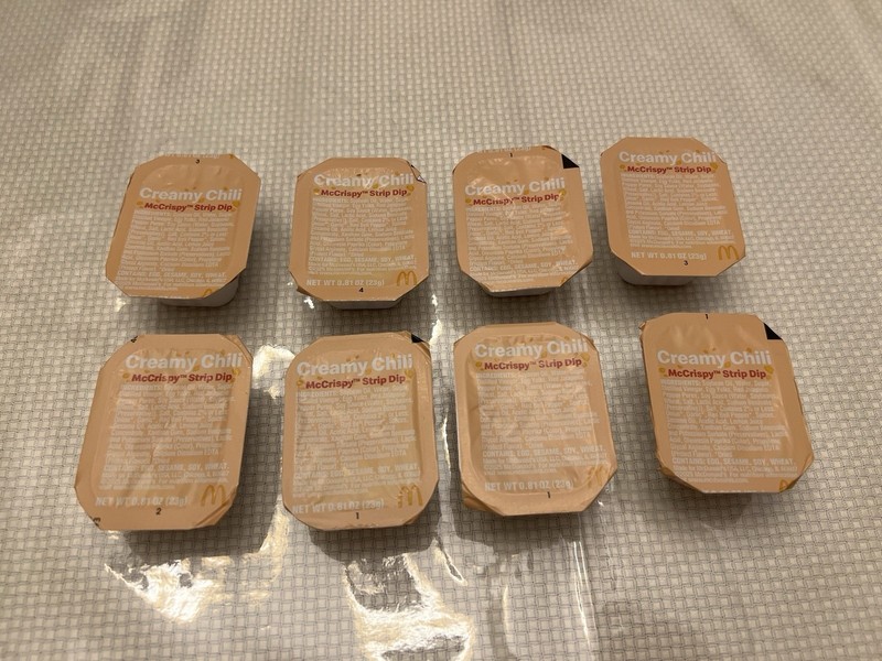 (X8) Hard To find McDonald’s Creamy Chili Sauce Cup For Chicken Strips