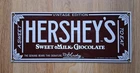 Vintage Ande Rooney Hershey's Chocolate Porcelain Enameled Sign 5 x 12"