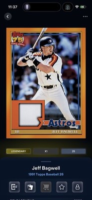 26 Topps Bunt DIGITAL 1991 Orange Relic LEGENDARY 25cc Jeff Bagwell ASTROS
