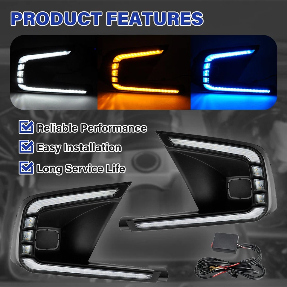 Para 2022 2023 2024 Honda Civic Sedan Hatchback LED DRL de direção e kit de luzes de neblina - Imagem 3 de 4