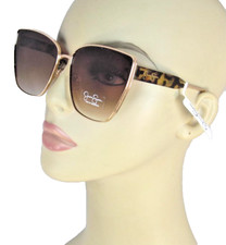 JESSICA SIMPSON Womens Gold  Tortoise Shell Cat Eye Sunglasses J6313-GLDTS