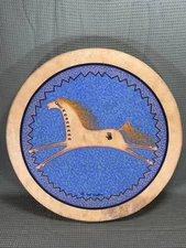 Bill Walton Personally Owned Native American Drum Painted By Carl Winters w/ COA