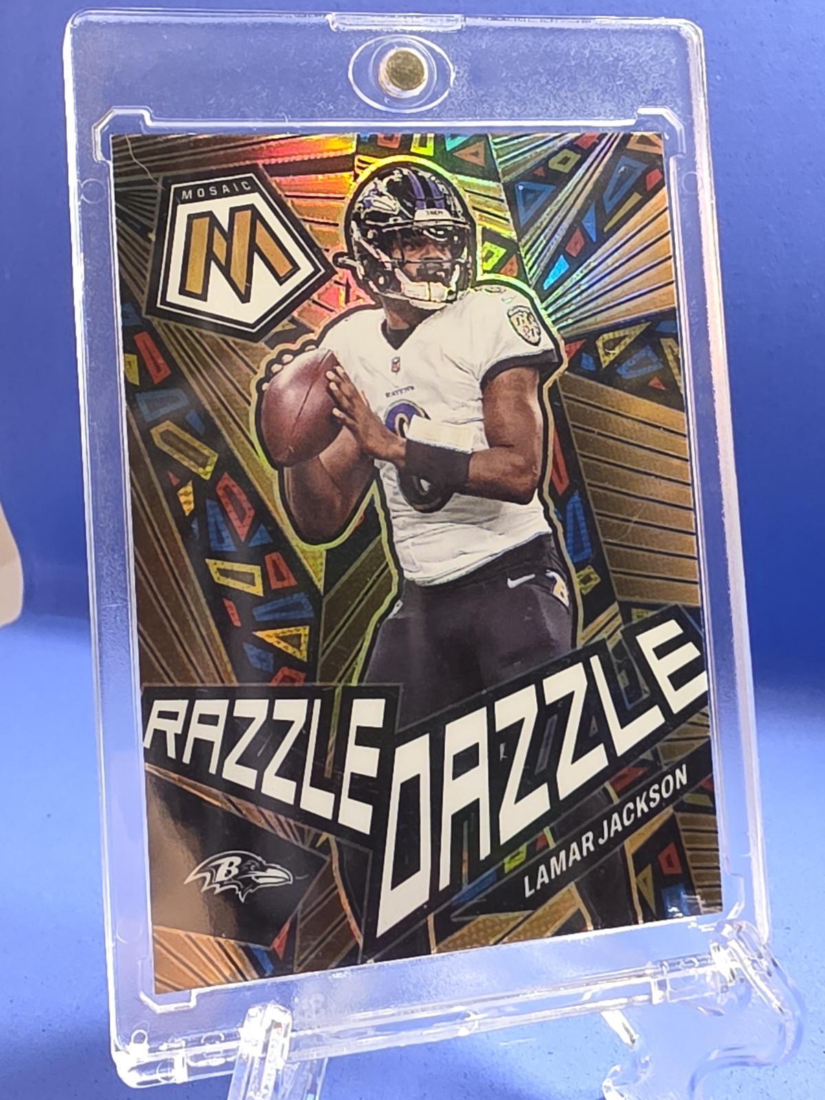 2023 Mosaic Lamar Jackson Razzle Dazzle Case Hit