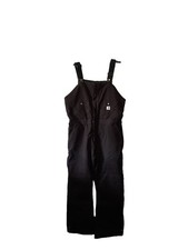 New Carhartt Womens 20x28 2XL Brown Duck Canvas Bib Overall Insulated Quilted