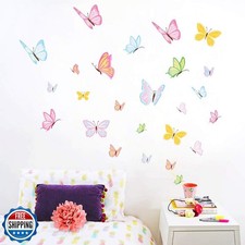 Colorful Butterfly Wall Decals Vibrant Butterflies Wall Stickers Kids Butterf