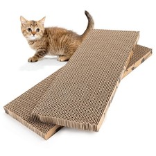 Roadtofree Mini Cat Scratching Board Small Scratcher 2pcs, Brown