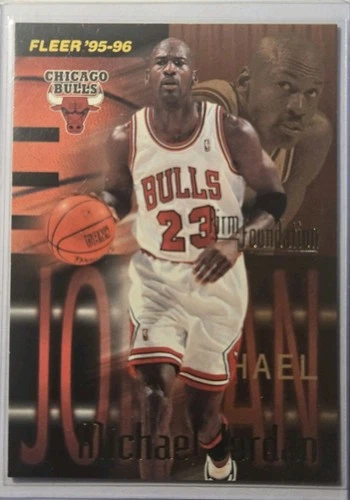 1995-96 Fleer - MICHAEL JORDAN Firm Foundation #323 Insert Card