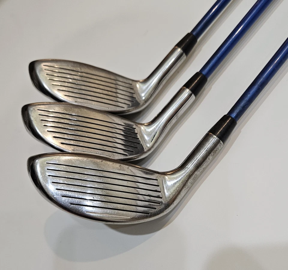 Juego híbrido Founders Club 3,4,5 híbridos con empuñaduras nuevas, diestro para hombre, grafito Reg Flex Foto 2 de 4
