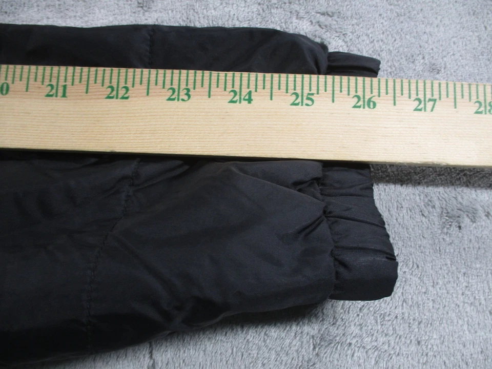 Jaqueta masculina Vans média preta acolchoada com capuz logotipo bolsos manga longa adulto em excelente estado usado - Imagem 3 de 4