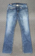 True Religion Made In USA Billy World Tour Women’s Denim Blue Jeans Sz 30  EUC