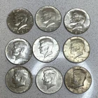 1966 Kennedy Half Dollar Silver 50C Coins Lot of 9 Circulated Philadelphia