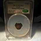 1872-S Seated Liberty Half Dime CAC VG Details Cleaned MM Below Wreath