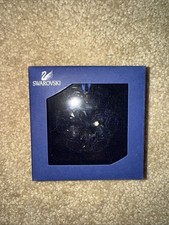 Swarovski Little Snowflake Etched Crystal Ornaments In Box Blue Satin Hanger